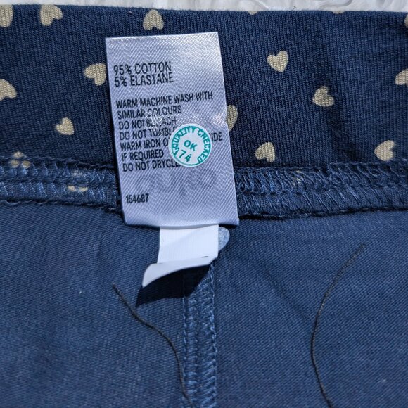 ANKO Navy Blue Heart Print Shorts – Stylish & Playful Cotton Everyday Wear NWT - Picture 5 of 7